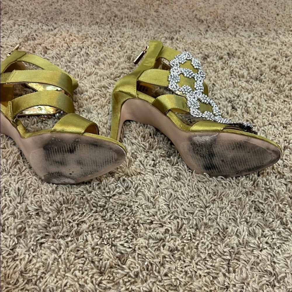 Cape Robbin Olive Green Embellished Heels in Size 7.5